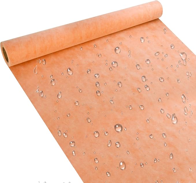 Waterproof Membrane for Shower,3.3ft x 33ft Waterproofing Membrane Underlayment Band for Bathroom,Kitchen,Saunas and Wet Areas,Tile Wall Uncoupling Seam Tape for Steam Room,108 Sq Ft,23.6 Mils Thick