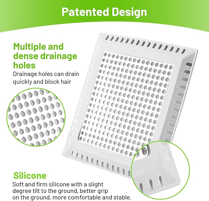 Shower Drain Cover - Quality Hair Catcher, Square Design - No Rust!