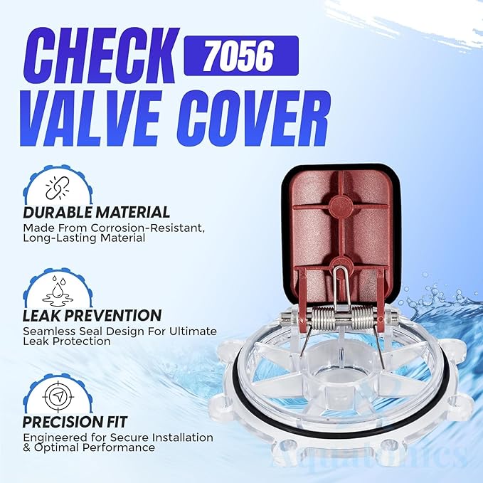 2 Pack 7056 Flapper with Lid O Ring & Set of 16 Screws – Pool Replacement Part 7056 Check Valve Flapper with Lid – Oring for Zodiac Jandy Spring Check Valve Models 7235, 7305, 7511, 7512