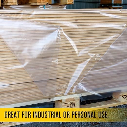 Aluf Plastics Clear All Purpose Poly Sheeting, Extra Strong, 4 mil, 20' x 100' for Painting & Furniture (1 Pallet of 25 Pack)