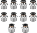 10 Pcs Push-to-Connect Fittings 5/16 Inch Tube OD x 3/8 Inch NPT Thread Pneumatic Male Straight Quick Connect Air line fittings