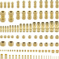 178 Pcs DOT Quick Push to Connect Fittings Straight Union & Brass Compression Tube Fittings 1/8" 5/32"1/4"5/16"3/8" 1/2" Air Line Fittings Push Lock Air Hose Fittings with Compression Union