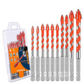 Serrated Concrete Metric Drill Bit Set 10PCS (5mm-12mm), Tungsten Carbide Tip Masonry Drill Bits Set for Concrete, Tile, Brick, Glass, Metal, Ceramic, Wood, and Plastic