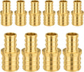 10-Pack PEX Fittings Niikappu 1"x3/4" Pex Straight Coupling, Brass Crimp Pipe Fittings for PEX Pipes, ASTM F1807