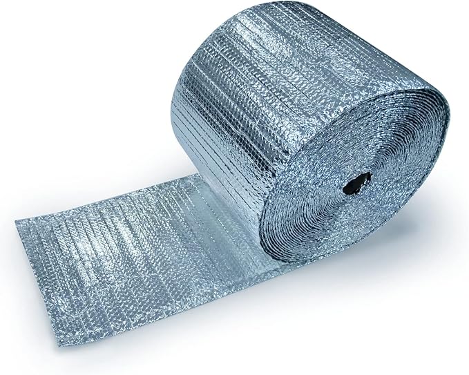 EcoFoil rFoil Floor Joist & Wall Insulation 16” x 125’ (166.63 Square feet) – Double Bubble Reflective Foil for Floor & Wall Insulation - Reflects 96% Radiant Heat - Vapor Barrier