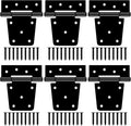 3.5 Inch Heavy Duty Gate Hinges, Extra Thick Black Shed Barn Door Hinges for Wooden Fences, Yard Gate, Vinyl Fence Gate, Garage, Gate Door Hinges for Indoor Outdoor(6 Pack)