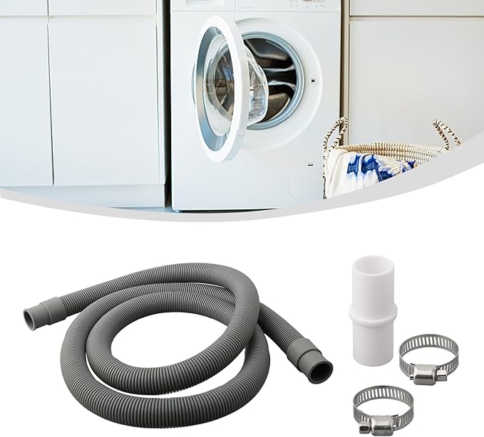 Drain Hose Extension Kit, Includes Drain Hose, Clamps And Adapter For All Washing Machines, Dishwashers And Dehumidifier High-Quality, Gray, 1-Piece(78.74 IN)