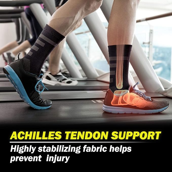 POWERLIX Legs Orthopedic Brace Compression Support Sleeve (Pair) for Swelling, Sprain, Plantar Fasciitis, Arthritis, Tendinitis