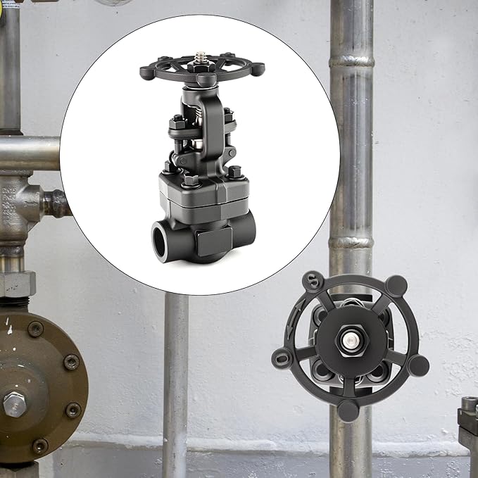 TAISHER 1PCS Forging of Carbon Steel Weld Gate Valve, 1" OD Rotary Sluice Valve With Wheel Handle, For Water, Oil, Gas