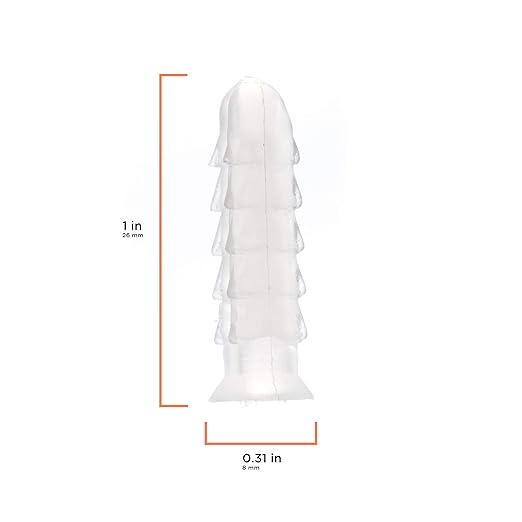 THE CIMPLE CO Ribbed Plastic Conical Anchors - for Concrete, Stucco, Brick, Drywall, and Similar - Kit of 100 Anchors