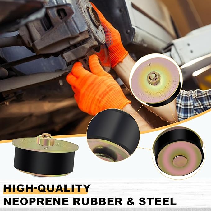 Siptenk 2" Freeze Rubber Expansion Plug 3 pcs, Automotive Rubber Expandable Freeze Plugs for Engine