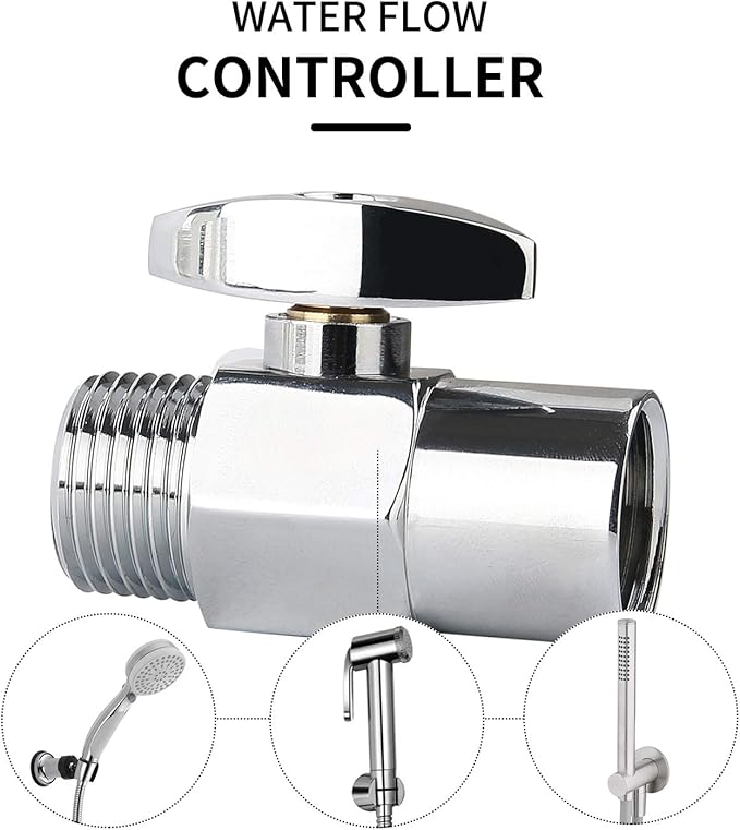 Watflow Water Shut Off Valve, Shower Head Water Saver, Shower Head Flow Restrictor, Shower or Garden Water Flow Control Valve 1/2"NPT…