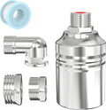 1/2" to 3/4" 1" Water Mini Float Valve,304 Stainless Steel Fully Automatic Level Controller Valve for Wate Tank, Livestock Troughs, Pool, Distiller