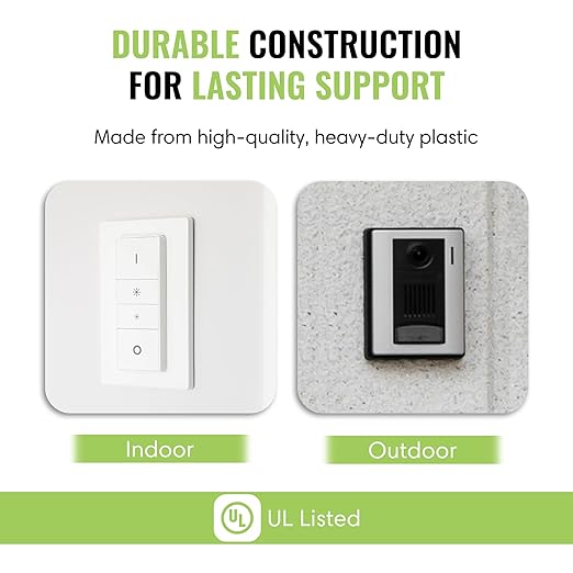Select 20 Pack Electrical Outlet Box Extender with Included Screws, Plastic Electrical Outlet Extender, Heavy Duty Receptacle Extender, 1-Gang