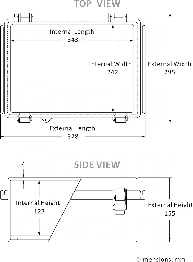 Junction Box, IP67 Waterproof Plastic Enclosure for Electrical Project, Hinged Grey Cover, Includes Mounting Plate and Wall Bracket (Transparent Cover, 14.6"×10.6"×5.9")