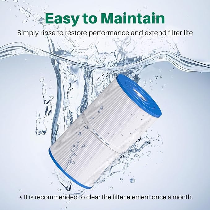 TOREAD Watkins 31489 Replacement Filter, Compatible Pleatco PWK30, Unicel C-6430, Filbur FC-3915, P/N0969601, 71825, 73178, 73250, 30 sq. ft. Hot Spring Spa Filter (4)