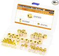 GASHER 60PCS Brass Compression Fitting Kit,Sleeve Ferrules&Insert Tube Support&Ferrule head,5/16" Tube OD