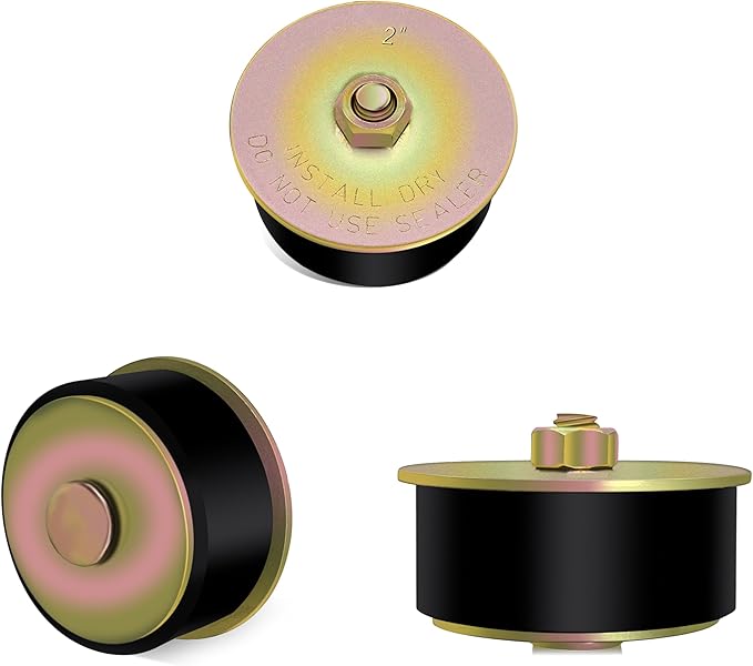 2" Rubber Expansion Freeze Plugs, 3PCS Automotive Engine Expandable Freeze Rubber Plugs Fit Hole: 2" to 2-1/8” (50 mm - 53 mm)
