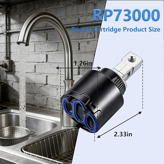 RP73000 Sink Faucet Cartridge Compatible with Delta Plumbing Replacement Parts, Faucet Cartridges Valve Repair Kit