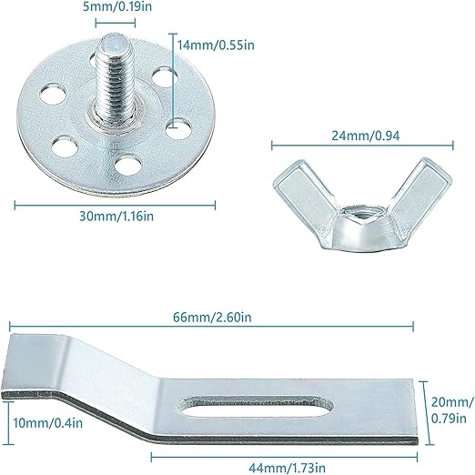 Enhon Sink Clips Kit 12 Pack, Undermount Sink Clips, Sink Mounting Kit Bracket, Installation Repair Hardware Clips Fastener Support for Kitchen or Bathroom Sinks