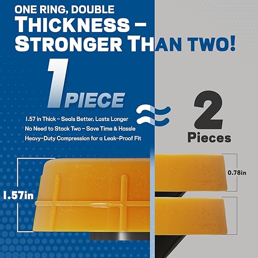 NEEXAN Extra-Thick Toilet Wax Ring Replacement Kit with Installation Hardware –Leak-Proof Wax Ring for Toilet Compatible with 3" and 4" Drain Pipes