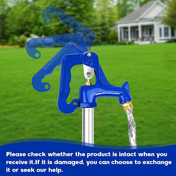 5.25FT Frost Proof Yard Hydrant,Freezeless Frost Free Outdoor Water Hydrant,3/4" Pipe Connection,Total Length 5.25ft,36’’Bury Depth,for Yard,Garden,Pasture Irrigation,Reliable Water Supply
