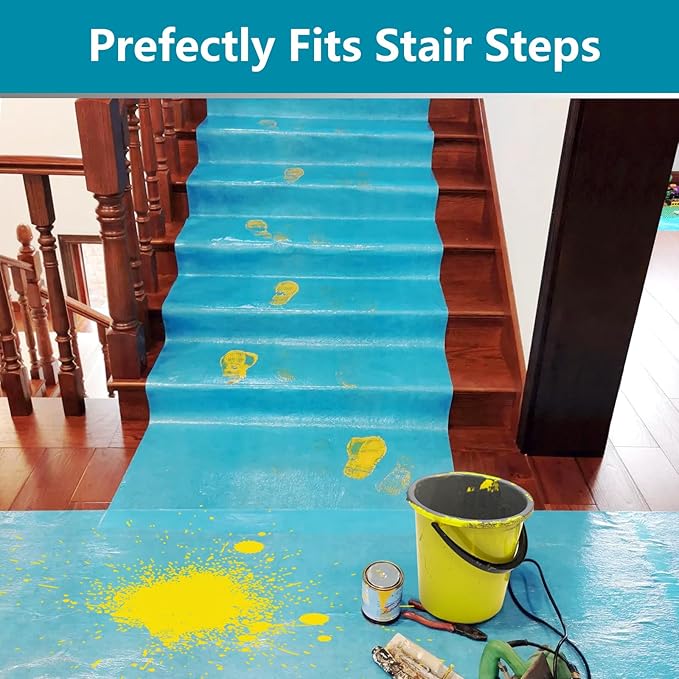 Temporary Floor Protection for Construction Projects, Floor Protection Film-Protects Hardwood, Tile, Carpet, Countertops, Bathtubs and More,Coverage of 325 SQFT (39.5''x100')