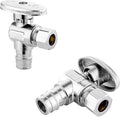 100-PCs HeSun Expansion Pex Angle Stop Valve, 1/2" Pex-a x 3/8" OD Compression Outlet, 1/4 Turn Shut Off Valve for Bathroom,ASTM F1960(VALVE094-100)