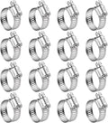 WINL Stainless Steel Hose Clamps - 16 Pack Worm Gear Drive Hose Clamps SAE 16 Clamping Range 3/4 Inch to 1-1/2 Inch (19mm-38mm) for Automotive Plumbing, 3/4'', 1'', 1 1/4'' Clamps