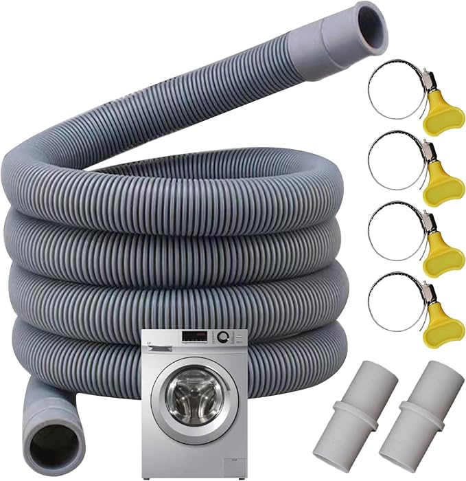 Washing Machine Drain Hose Set 3.3Ft Flexible Thickened Dishwasher Drain Hose Extension Kit for Camping Household Balcony Home