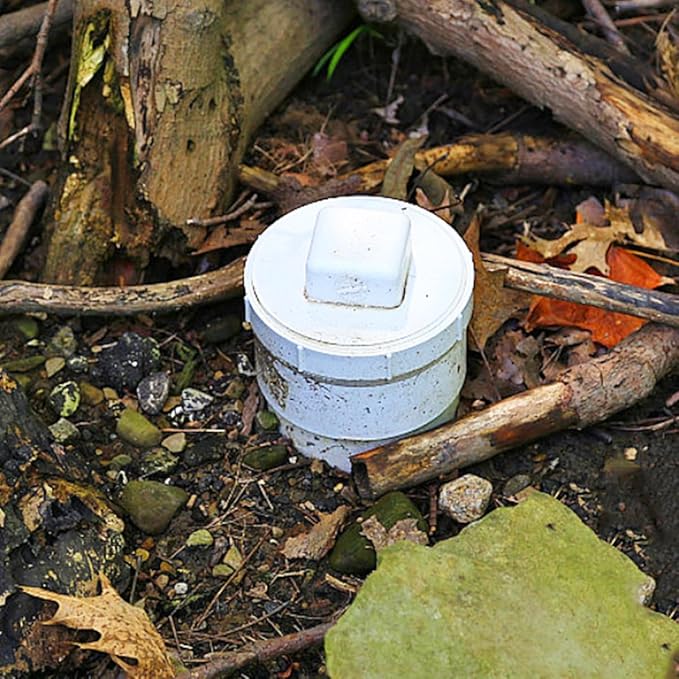 3" PVC Sewer Cleanout Cap, DWV Sewer Cleanout Cap Adapter with Plug for Drainage Pipe Fitting