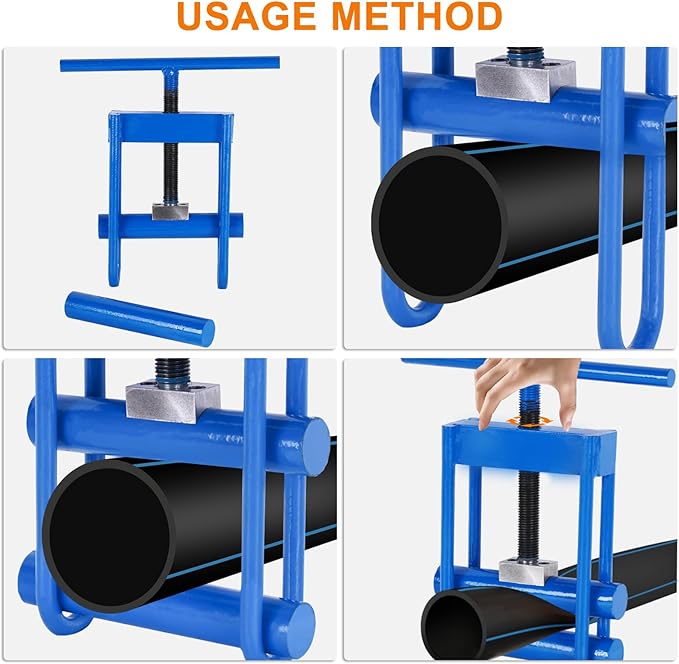 JIAWANSHUN Gas Pipe Squeeze-off tool, Shut Off Tool for 1/2-2.5in PE/PPR/PVC Plastic Water Pipe, Screw Compressor Clamp, Pipe blocker, Hose Pinch Off Pliers