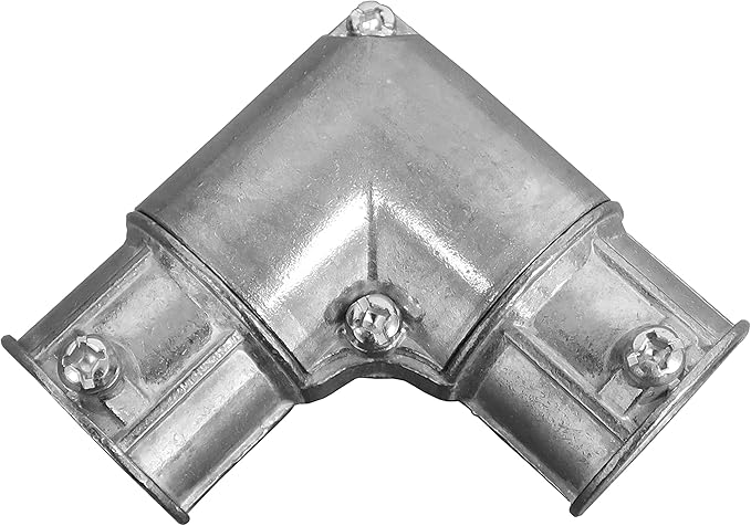 AP-10822 EMT to EMT Conduit Inside Pulling Elbow, 3/4 inch, Right Angle Conduit Bend Connector, Combo Head Set Screw, Zinc Die Cast, Pulling Elbow