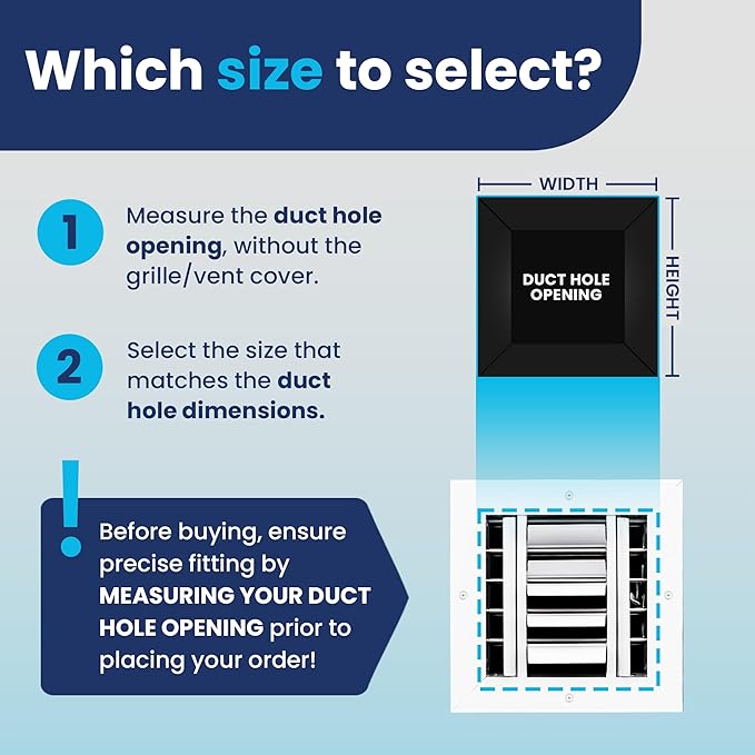 6x6 Inch (Duct Opening) Aluminum 4-Way Air Flow Vent – HVAC Vent Cover for Wall or Ceiling – Quiet HVAC Wall Register with Multi-Shutter Damper – Adjustable Curved Blade - Plastic Seal for Tight Fit