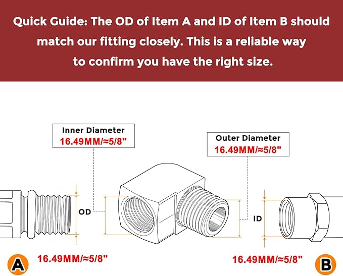 Packs of 2, 90° 3/8" FeMale NPT to 3/8" Male NPT Solid Brass Barstock Street Elbow, Forged Pipe Fittings for Pipe Leak Repair, Bathroom Remodeling, Tool Extensions, Compression