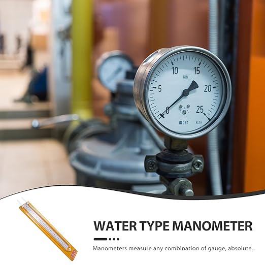 U-Shaped Stainless Steel Differential Pressure Gauge 0- Easy-Read Markings for Home and Industrial Use
