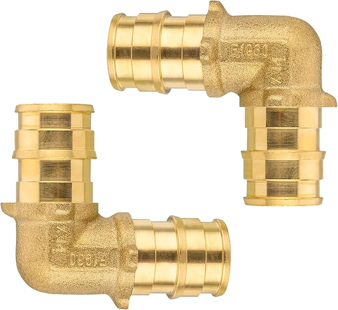 50-Pack HeSun Pex-A Fitting, 1/2 Inch Pex- A Expansion Elbow(90-Degree), Expansion Fitting 1/2" x 1/2" Elbow,ASTM F1960(PEX1960033-50)