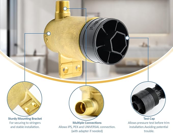 Compatible with Delta Faucet R50200 Body Spray 1/2" Rough in Valve,Brass