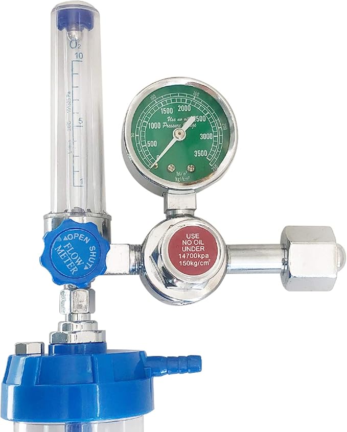 YH.YX11A Buoy Type Oxygen Inhalator Absorber Flow Meter Pressure Gauge Reducing Valve Regulator G5/8 BSPP