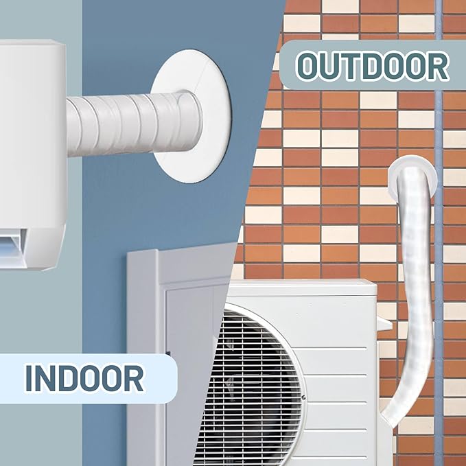 Mini Split Wall Sleeve,2.76"ID AC Sleeve Through The Wall,Mini Split AC Sleeve Trough the Wall Pipe Accessories(7.87inches Length)
