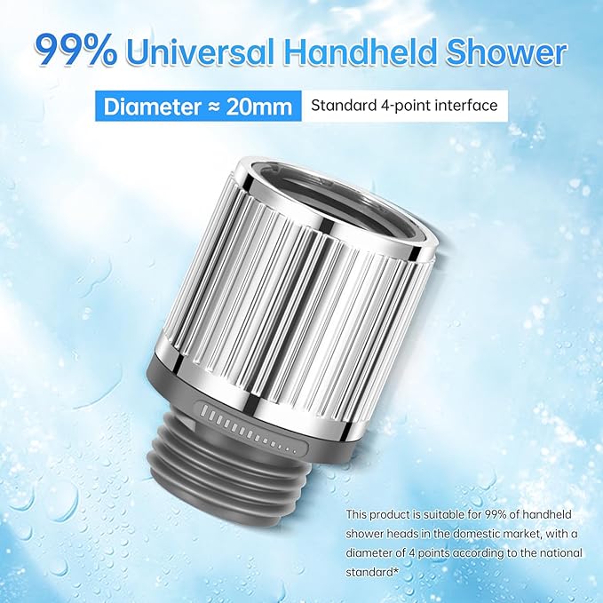 Shower Flow Control Valve: Shower Head Shut Off Valve, Water Flow Regulator, MAYYAYA Flow Control Valves, for Handheld Shower Head or Bidet Sprayer- Handle Lever (Chrome-Screw)