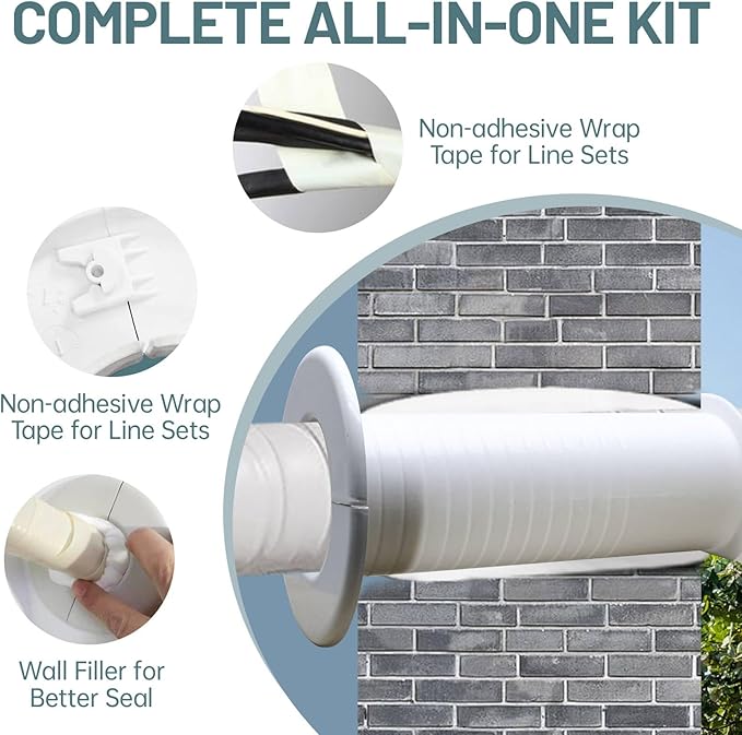 Mini Split Wall Sleeve,2.76"ID AC Sleeve Through The Wall,Mini Split AC Sleeve Trough the Wall Pipe Accessories(7.87inches Length)
