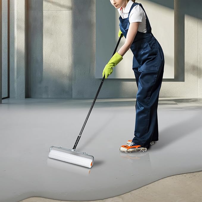 18" Self Leveling Concrete Spiked Roller: 13/20/31mm Spiked Epoxy Floor Roller, Spike Screeding Compound Tools for Cement Concrete Paint, Bubble Remover from HexDorn (13mm)