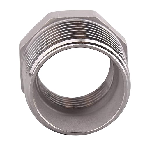 Stainless Steel Reducer Hex Flush Bushing, 1" NPT Male 3/4" NPT Female,Reducing Adapter Cast Pipe Fitting