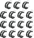 uxcell 1"(24mm) Cable Clamp, 304 Stainless Steel Rubber Cushioned Insulated R Shape Metal Clamp Tube Holder for Pipe Hose Wire Cord Installation 15Pcs
