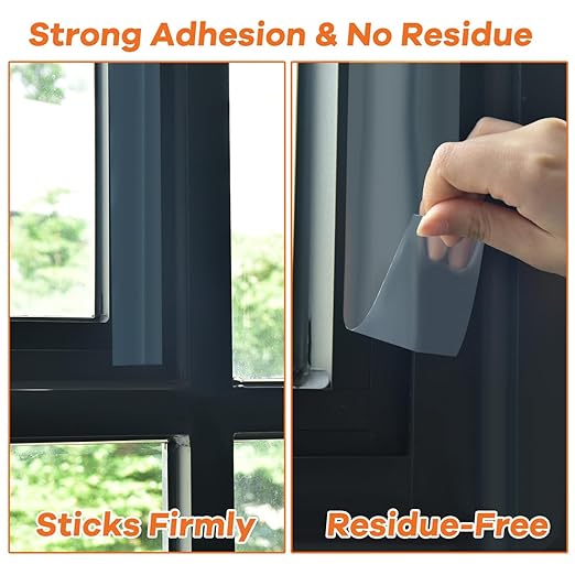 YoleShy 2 Pack Transparent Window Weather Sealing Tape 2 Inch x 30 Yards No Residue Heavy Duty Window Insulation for Winter Cold Draft Proof Gap Sealing, Total 60yds