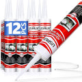 12 Pack Aquarium Silicone Clear Sealant, High Elasticity, Safe for Fish,Fast Curing Waterproof Aquarium Safe Silicone,10 Fl Oz Non-Toxic Fish Tank Safe Sealant,Strong Adhesion