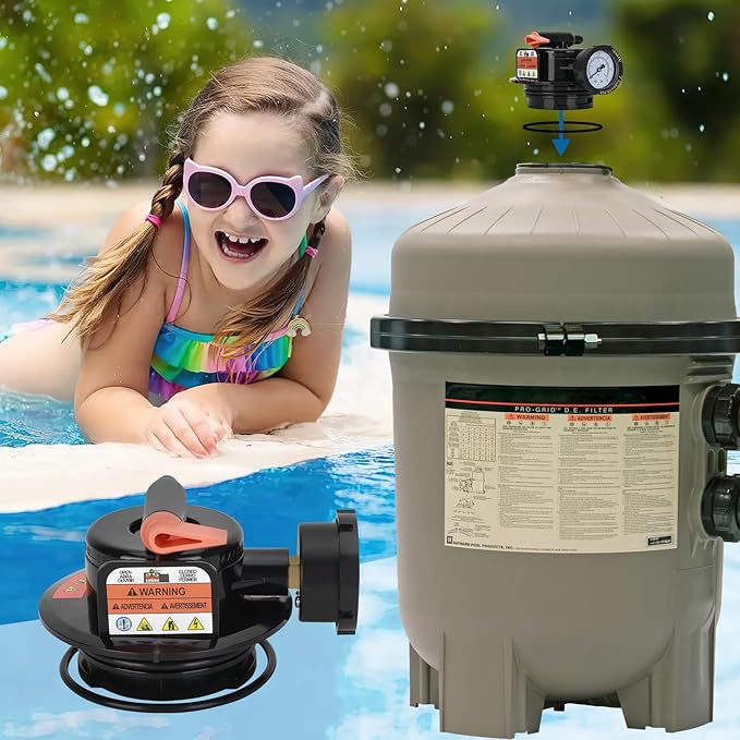 Miory DEX2420MAR2 Manual Air Relief Assembly, 2420MAR2 Air Relief Valve, Compatible with Pro Grid De Swimclear and Swim Clear Cartridge Filtersr, Replacement for DE and Cartridge Pool Filter