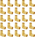 SUNGATOR 25-Pack 1 Inch 90 Degree Elbow PEX Fittings, No Lead Brass Crimp for PEX Tubing