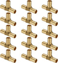 1/2" PEX Brass Tee Tubing & Adapters (Pack of 15, F1807 to F1807)
